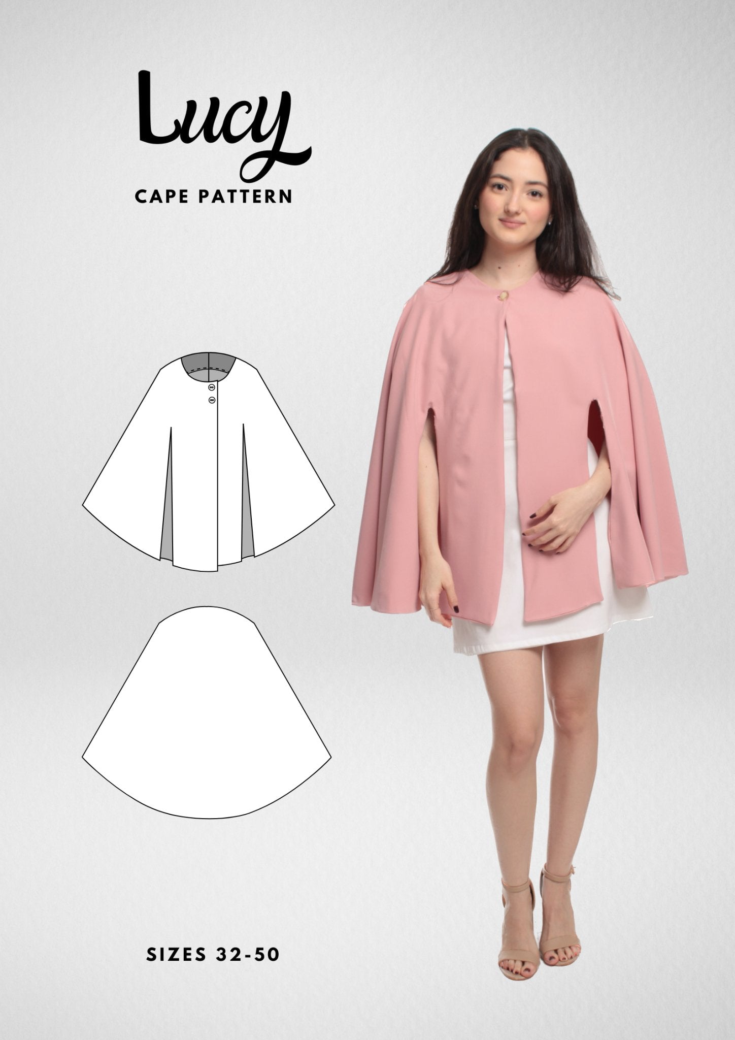 Long Elegant Cape Sewing Pattern [Lucy] - Friedlies