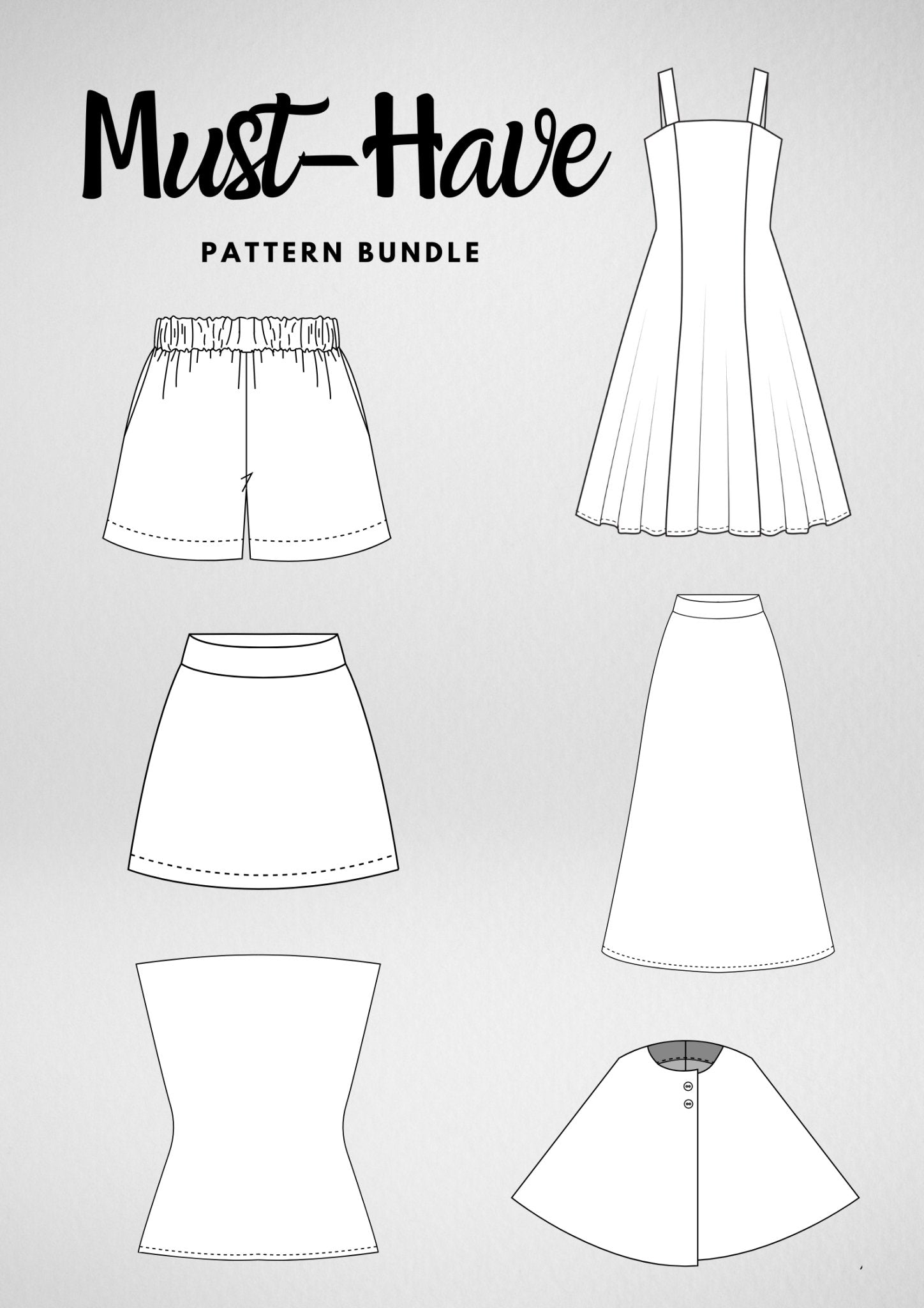 Must-Have Pattern Bundle [6 in 1] - Beginner Friendly Sewing Patterns - Friedlies