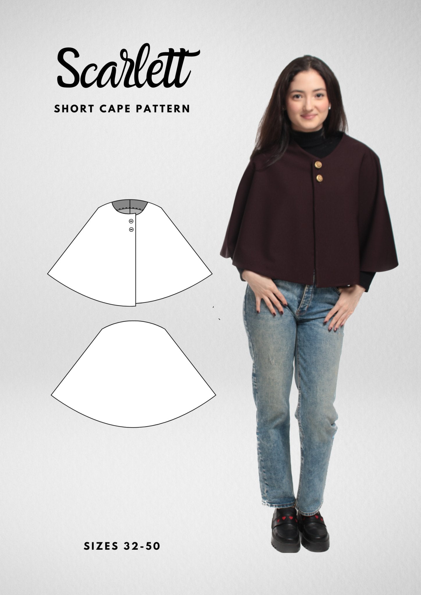 Short Cape Sewing Pattern [Scarlett] - Friedlies